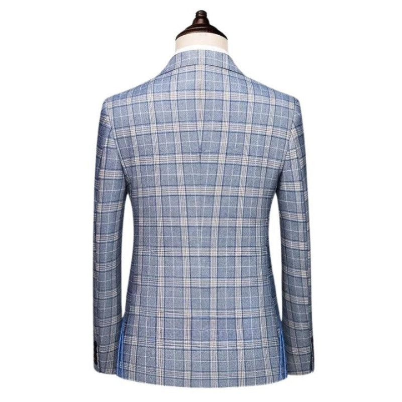 suit, men’s suit, Men’s Double-Breasted Suit, Men’s Double-Breasted Checkered Suit, Men’s Double-Breasted Checkered Style Suit, Men’s Checkered Suit, Men's Double-Breasted Suit, double-breasted suit, checkered suit