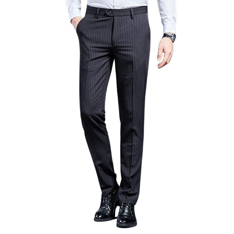 men’s premium striped dress trousers, formal men’s pants, striped formal trousers, men’s tailored trousers, professional men’s pants