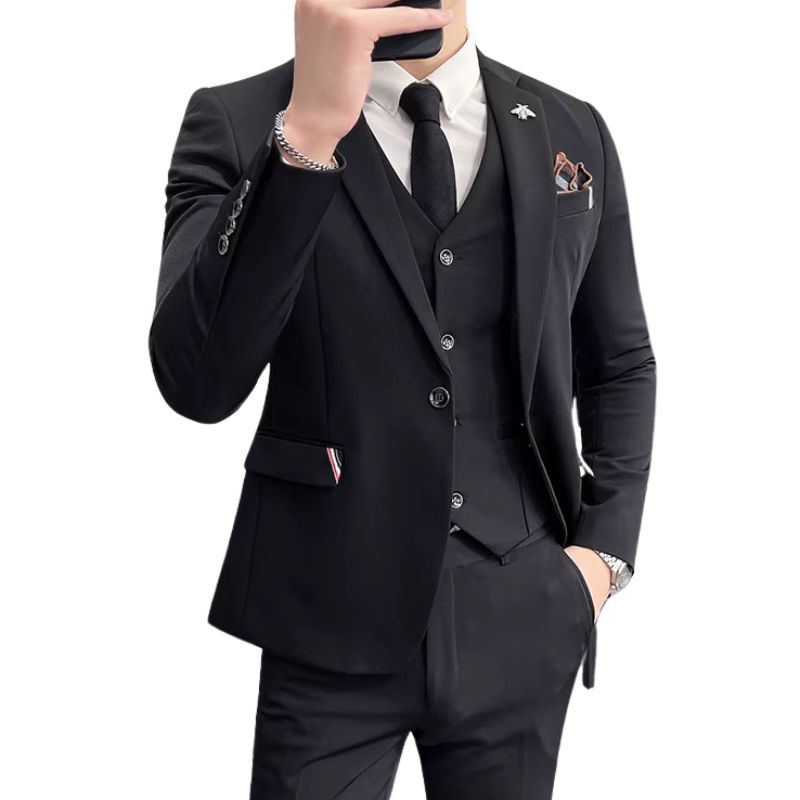 three-piece suit, suit, solid men’s suit, modern men’s suit, men’s suit, men’s slim fit suit, formal men’s suit