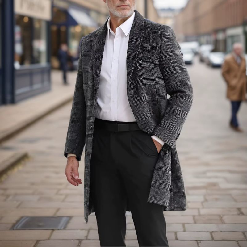 Sobretudo Masculino Xadrez, sobretudo Xadrez masculino, sobretudo, sobre tudo masculino, sobretudo masculino longo

