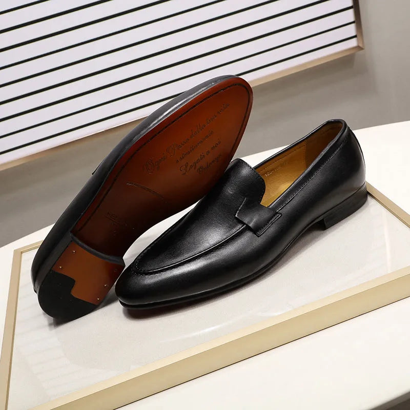minimalist loafers, minimalist leather shoes, men’s leather loafers, men’s casual smart loafers, men's loafers, luxury men’s footwear, loafers, leather loafers, genuine leather loafers