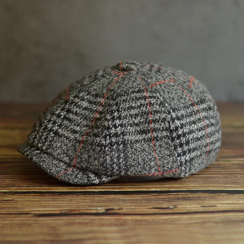 Plaid men’s beret, Men’s Vintage Beret, Men’s Plaid Beret, Men’s Beret, cotton beret men, Beret, adjustable men’s beret