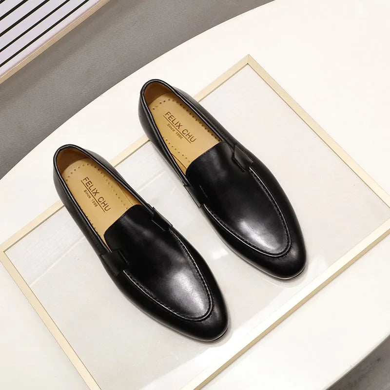 minimalist loafers, minimalist leather shoes, men’s leather loafers, men’s casual smart loafers, men's loafers, luxury men’s footwear, loafers, leather loafers, genuine leather loafers