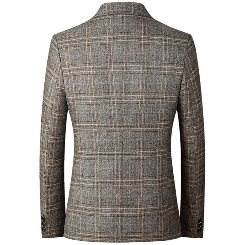 checkered men’s blazer, plaid blazer men, smart casual blazer, Maximus blazer, elegant men’s jacket