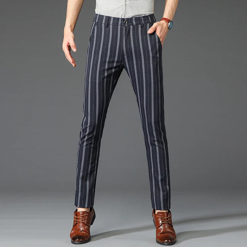 Calça Social Masculina Listrada Premium Maximus