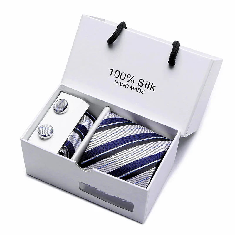 Tie Set, Tie, Striped Tie Set, striped tie gift box, Silk Tie Set, silk striped tie set, Silk Striped Tie, men’s silk tie set, men striped tie set, maximus men accessories, luxury men accessories