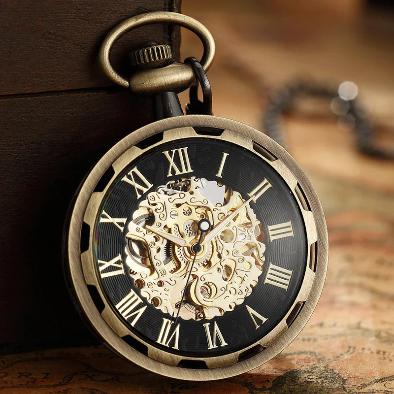 skeleton pocket watch, mechanical pocket watch, automatic pocket watch, exposed mechanism watch, men’s pocket watch, vintage pocket watch, Maximus watch accessories