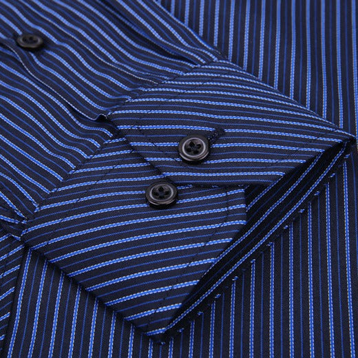 men premium striped dress shirt, striped mens shirt, cotton blend dress shirt, smart casual shirt men, formal menswear