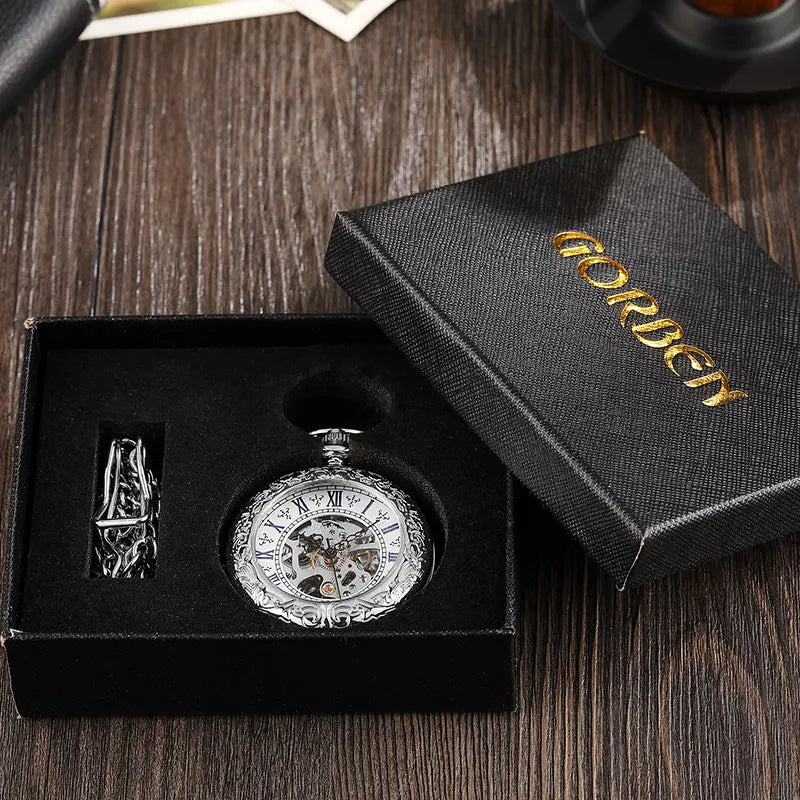 engraved pocket watch, mechanical pocket watch, automatic pocket watch, vintage pocket watch, men’s pocket watch, classic pocket watch, Maximus watch accessories
