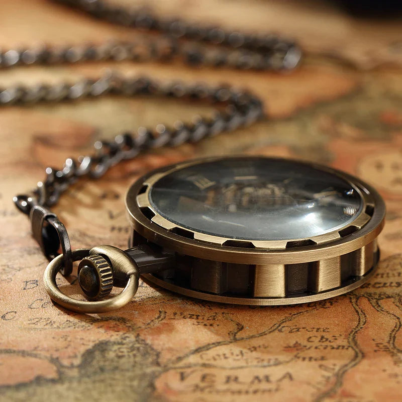 skeleton pocket watch, mechanical pocket watch, automatic pocket watch, exposed mechanism watch, men’s pocket watch, vintage pocket watch, Maximus watch accessories
