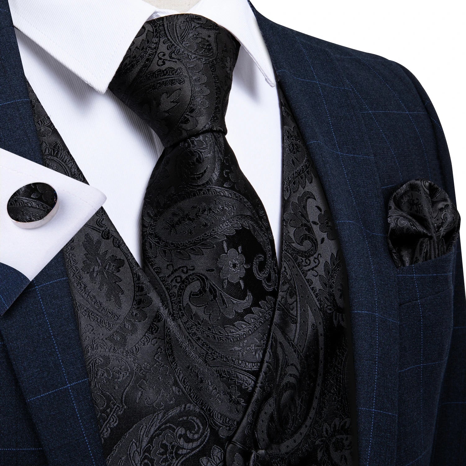 men’s vest set, patterned men’s vest, floral vest set, formal men’s vest, luxury men’s accessories
