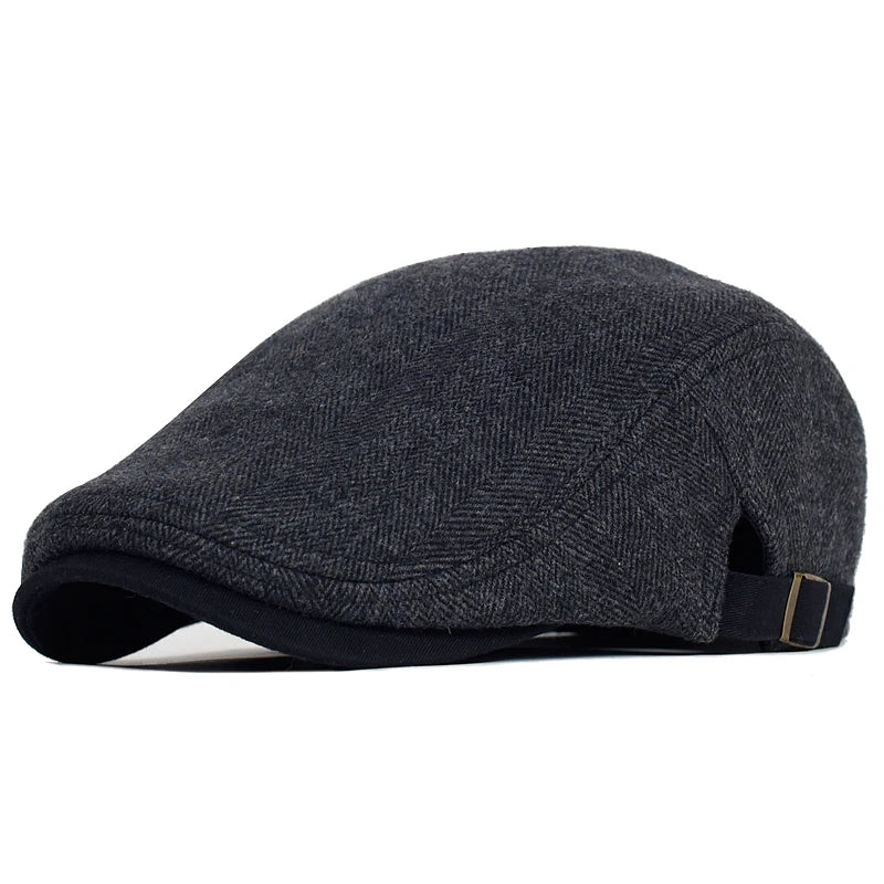 wool beret men, winter hat men, stylish men’s cap, Men’s casual beret, Men’s Beret, beret, adjustable men’s beret