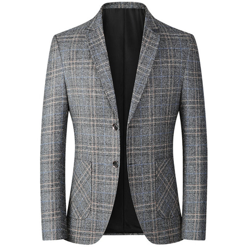 checkered men’s blazer, plaid blazer men, smart casual blazer, Maximus blazer, elegant men’s jacket