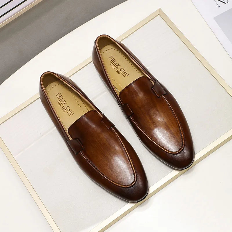 minimalist loafers, minimalist leather shoes, men’s leather loafers, men’s casual smart loafers, men's loafers, luxury men’s footwear, loafers, leather loafers, genuine leather loafers