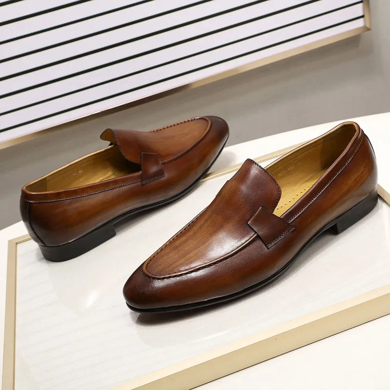 minimalist loafers, minimalist leather shoes, men’s leather loafers, men’s casual smart loafers, men's loafers, luxury men’s footwear, loafers, leather loafers, genuine leather loafers