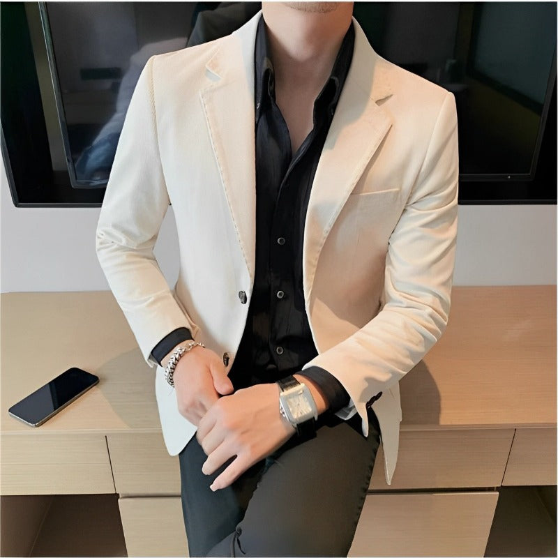 suede style blazer, men’s slim blazer, Maximus blazer, casual suede jacket, elegant men's blazer