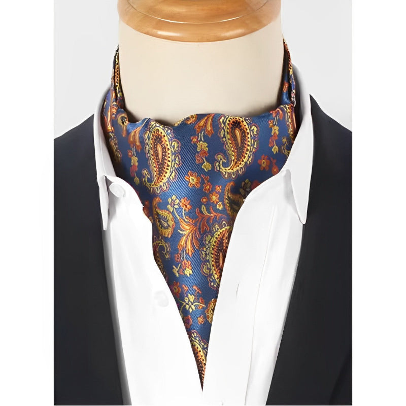 Tie, premium men’s tie, patterned ascot tie, men’s fashion accessories, men’s ascot tie, luxury men’s tie, formal ascot tie, ascot tie for weddings, Ascot Tie