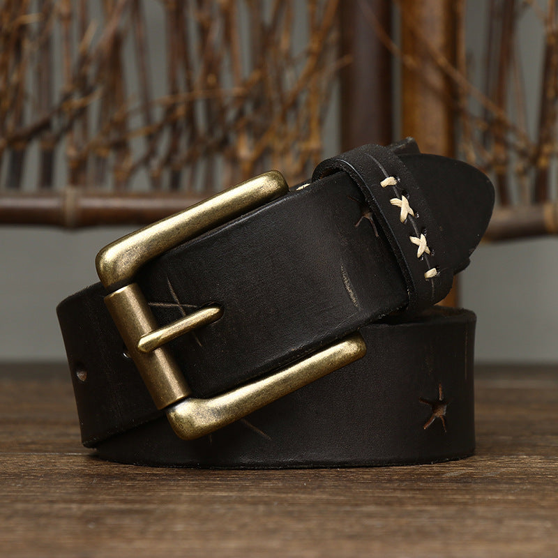 vintage leather belt for men, genuine leather men belt, classic men leather belt, formal and casual men belt, maximus men accessories