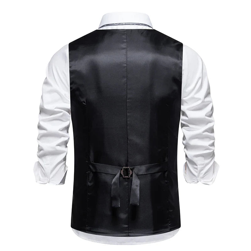 Colete Masculino Risca de Giz Retro Maximus, Colete Masculino, Colete Masculino Risca de Giz, Colete Masculino Retro, Colete Social Masculino, Colete Masculino Maximus