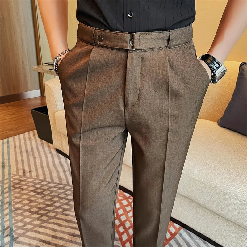 men’s slim fit tailored trousers, smart casual men’s pants, formal men’s trousers, men’s workwear pants, men’s dress trousers
