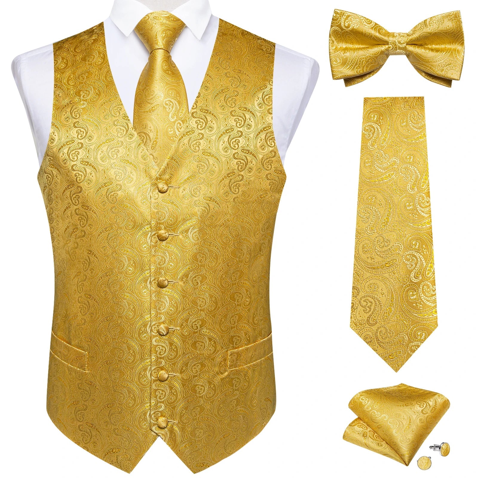 men’s vest set, patterned men’s vest, floral vest set, formal men’s vest, luxury men’s accessories