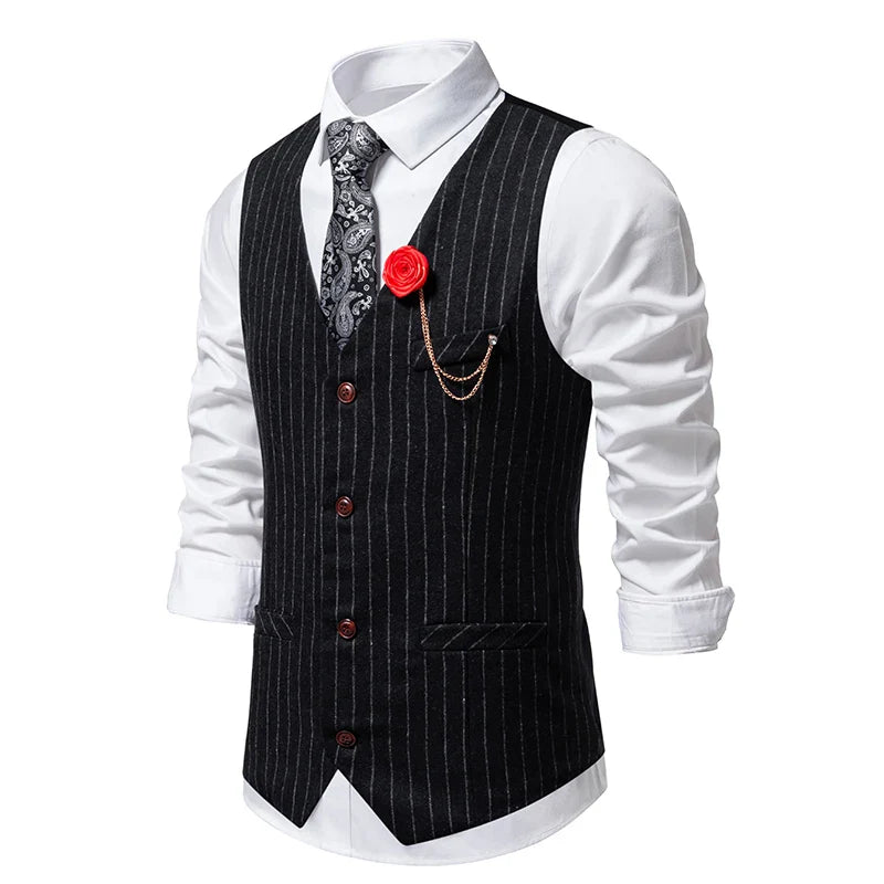 retro men’s waistcoat, pinstripe waistcoat, formal men’s vest, vintage men’s waistcoat, classic men’s vest