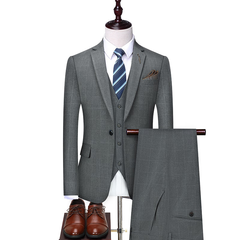 elegant suit, Maximus suit, striped men’s suit, classic men’s suit, men’s suit, three piece slim fit suit, modern three piece suit, complete three piece suit, three piece suit, suit