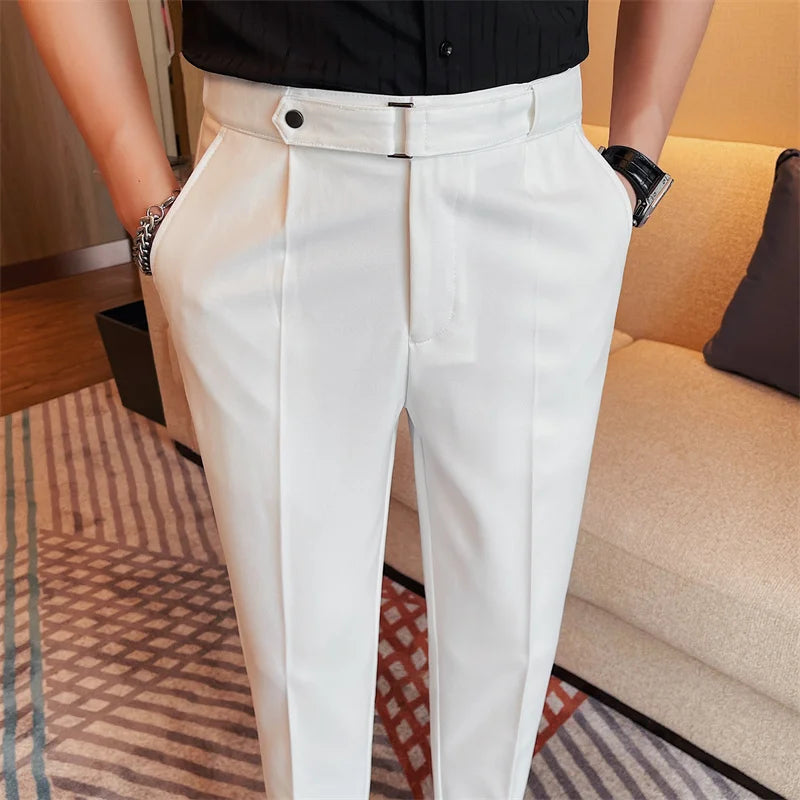 men’s slim fit tailored trousers, smart casual men’s pants, formal men’s trousers, men’s workwear pants, men’s dress trousers