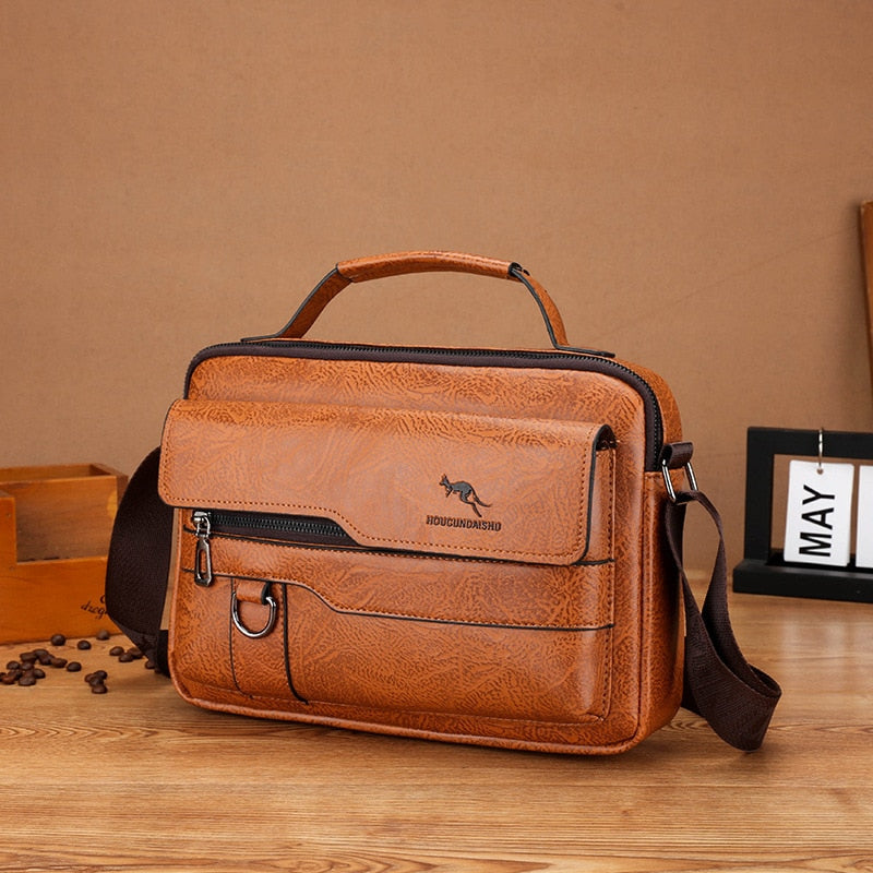 Bolsa de Couro Masculina Vintage 