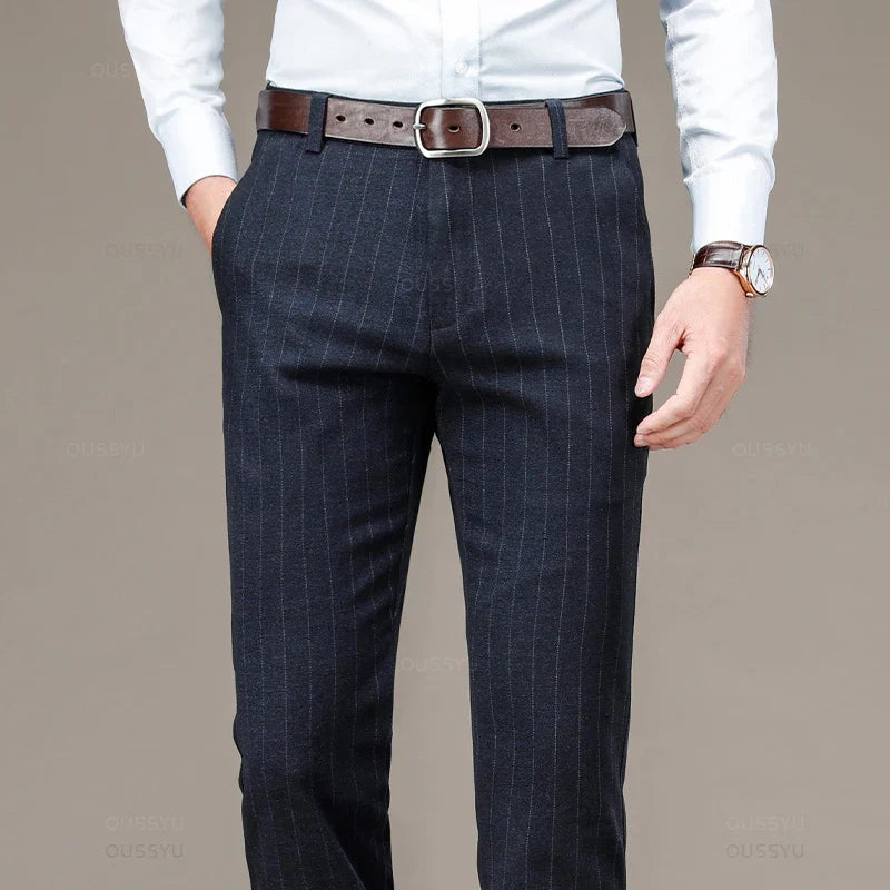 men’s striped dress trousers, formal men’s pants, english style trousers, men’s tailored trousers, classic men’s pants