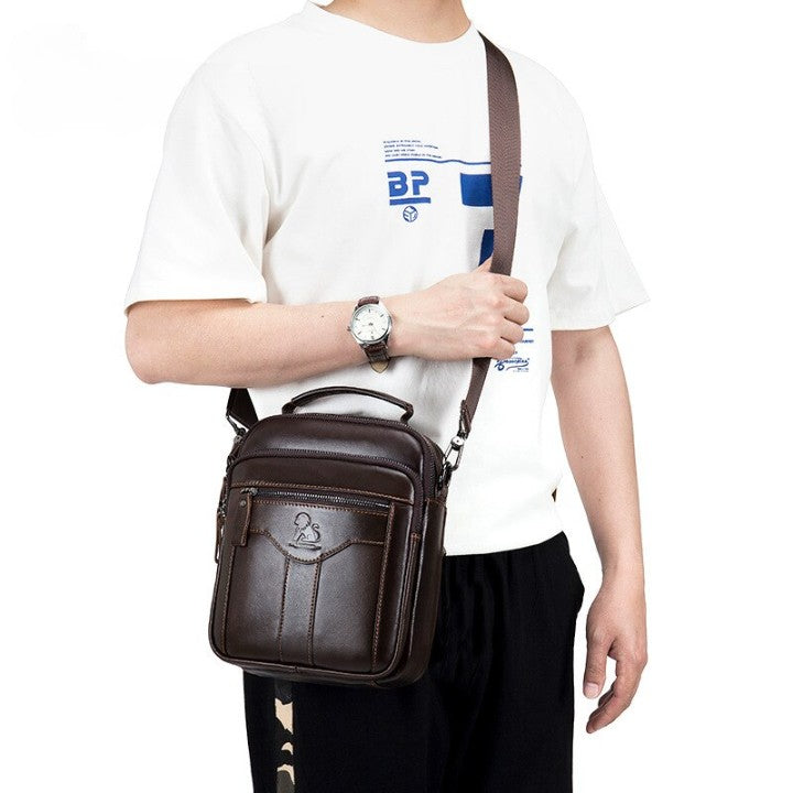 Bolsa Masculina de Couro Genuíno 