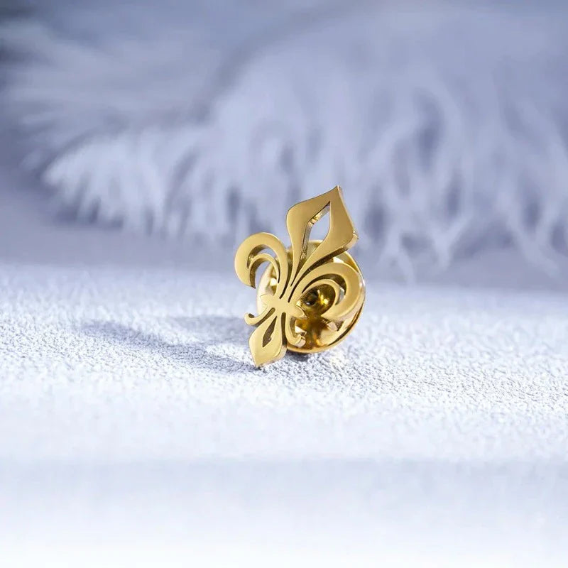 wedding suit brooch, men’s suit brooch, men’s lapel pin, Men’s Fleur-de-Lis Suit Brooch, formal men’s accessories, Fleur-de-Lis Suit Brooch, fleur-de-lis brooch