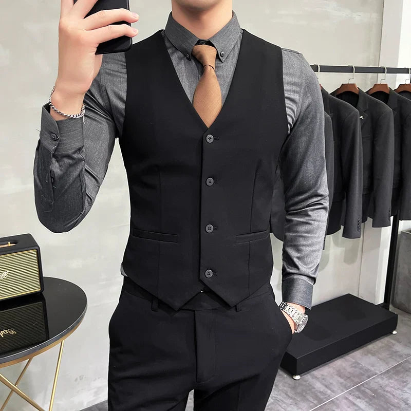 men’s solid waistcoat, formal men’s vest, slim fit waistcoat, classic men’s waistcoat, men’s suit waistcoat