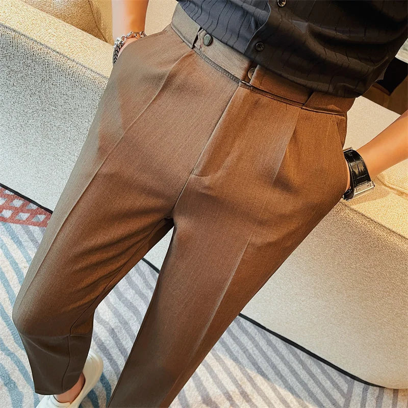 men’s slim fit tailored trousers, smart casual men’s pants, formal men’s trousers, men’s workwear pants, men’s dress trousers
