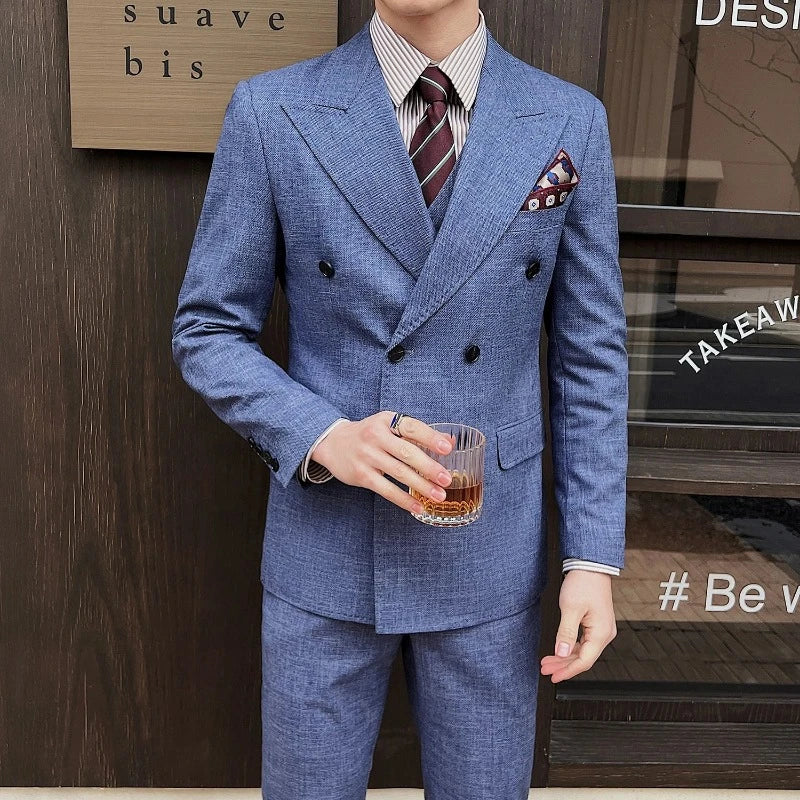suit, men’s suit, Men’s Elegant Suit, Men’s Elegant Double-Breasted Suit, Men’s Double-Breasted Suit, Men's Double-Breasted Suit, Maximus Men’s Elegant Double-Breasted Suit, elegant suit, double-breasted suit