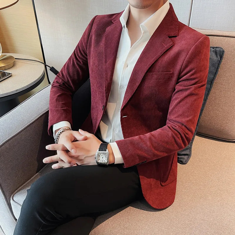suede style blazer, men’s slim blazer, Maximus blazer, casual suede jacket, elegant men's blazer
