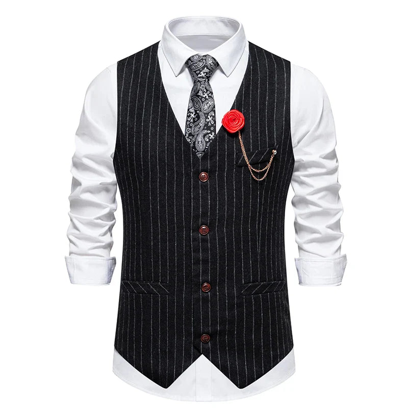 retro men’s waistcoat, pinstripe waistcoat, formal men’s vest, vintage men’s waistcoat, classic men’s vest