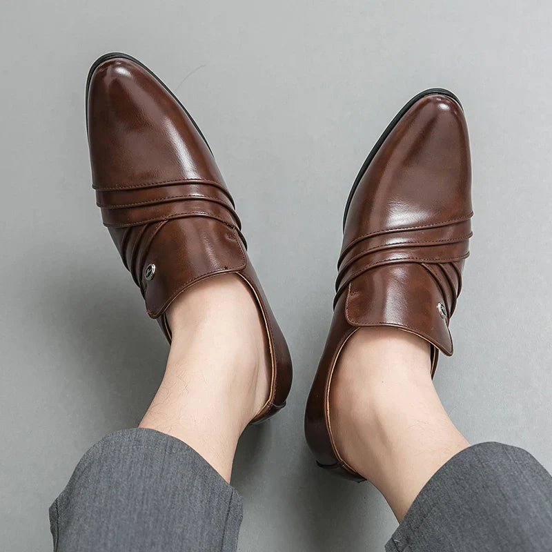 men’s high heel dress shoes, men’s formal shoes, smart casual men’s shoes, elevated heel dress shoes men, elegant men’s shoes