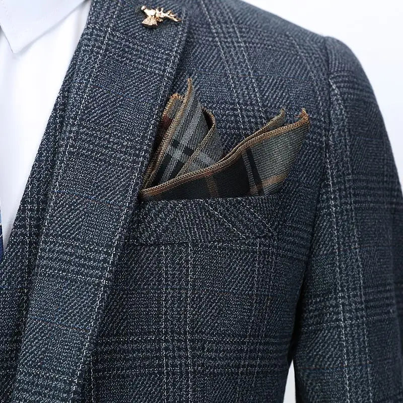 suit, Men’s Vintage Checked Suit, Men’s Traditional Vintage Checked Suit, men’s suit, Men’s Checked Suit, elegant men’s suit, Checked Suit