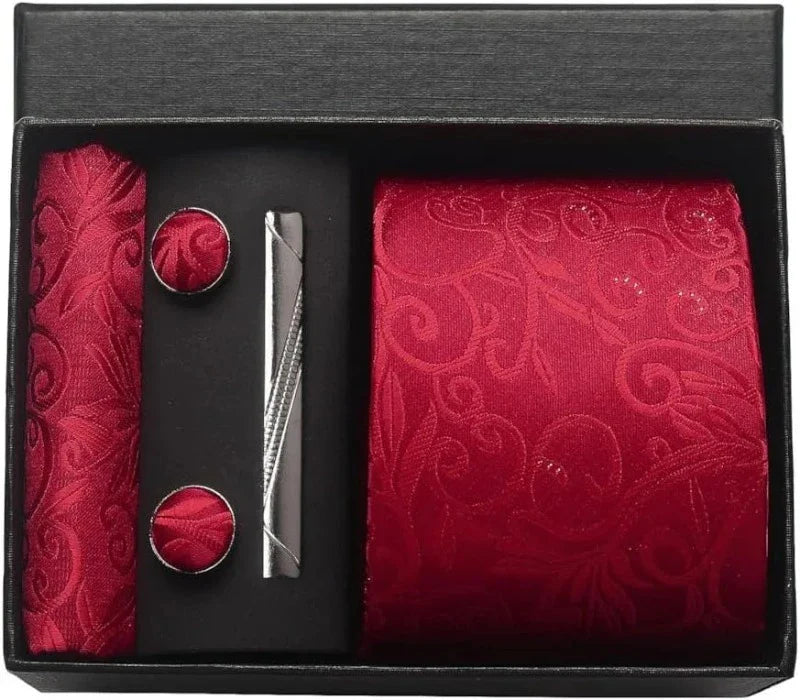 Tie Set, Tie, silk tie set for men, Silk Tie Set, Silk Tie, silk patterned tie set, men’s silk tie set, maximus men accessories, luxury men accessories, formal tie gift box