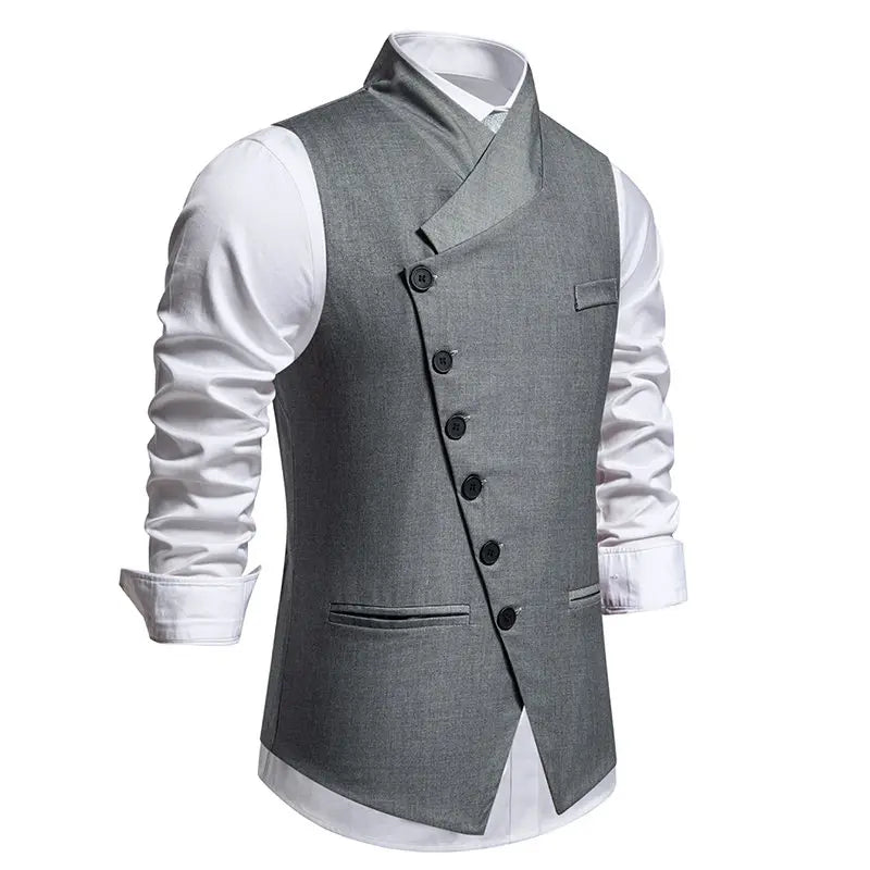 double breasted vest, men’s style vest, smart casual vest, formal men vest, Maximus vest