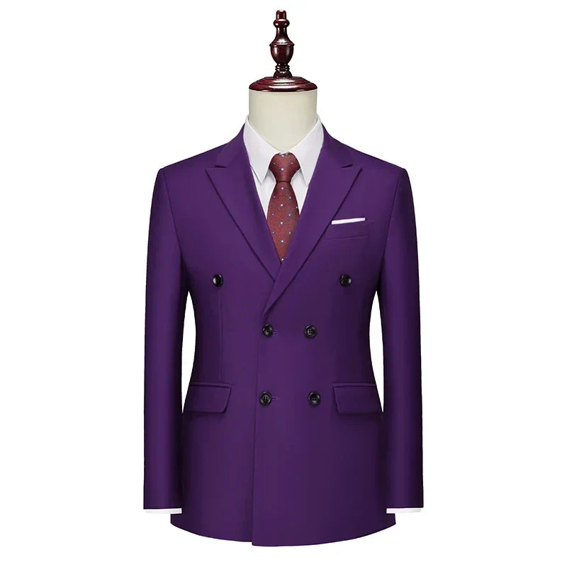 double-breasted blazer, men’s elegant blazer, Maximus blazer, smart casual menswear, polyester viscose blazer