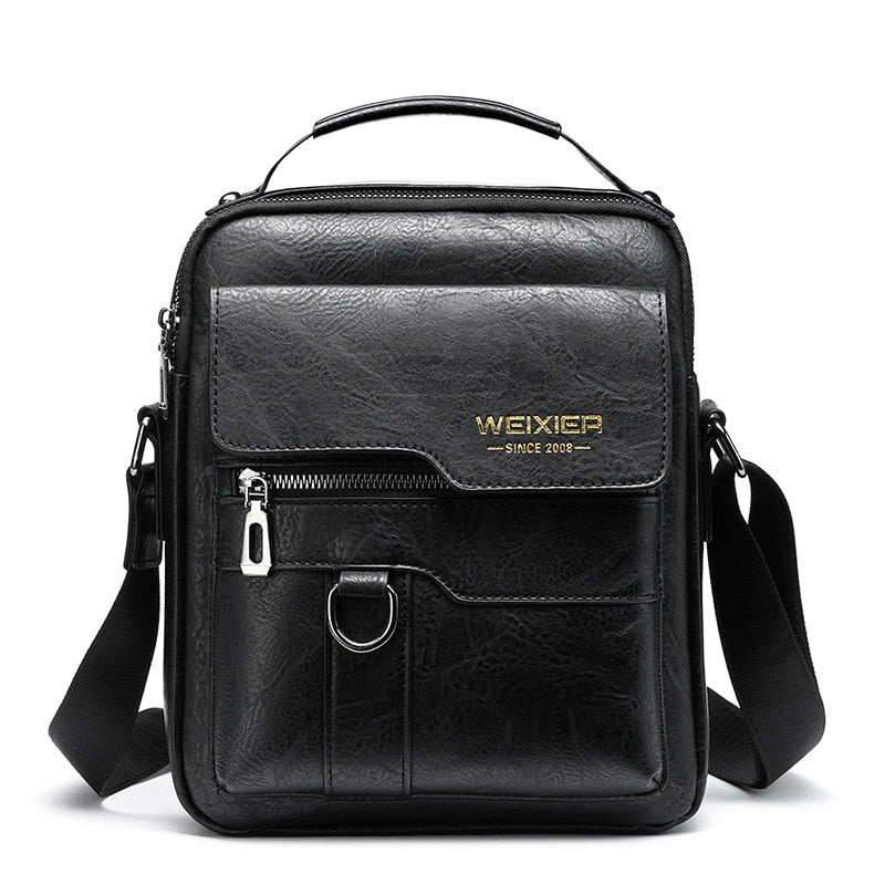 Bolsa Transversal Masculina de Couro 