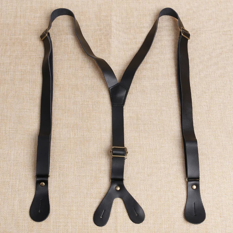 vintage men’s suspenders, Suspenders, men’s suspenders, men’s leather suspenders, men’s fashion accessories, genuine leather suspenders, classic men’s suspenders