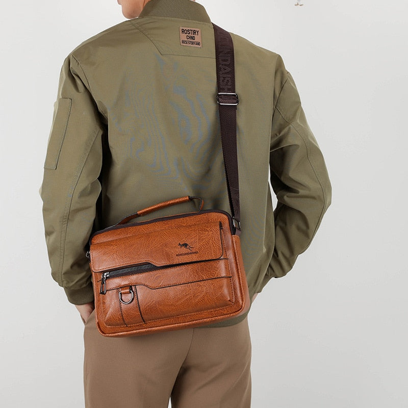 Bolsa de Couro Masculina Vintage 