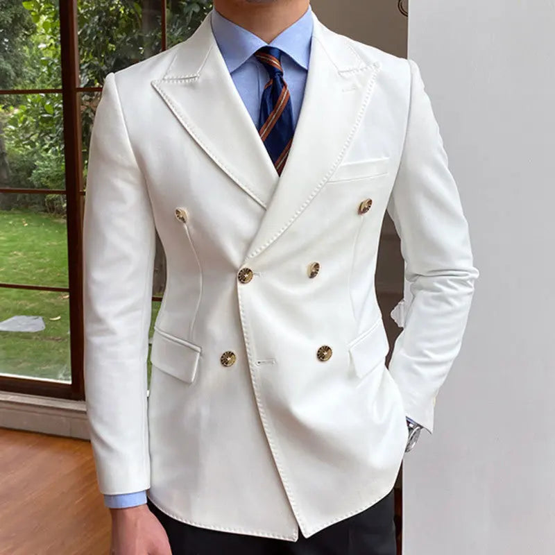 men's double-breasted blazer, English style blazer, Maximus blazer, slim fit men's blazer, premium men's fashion