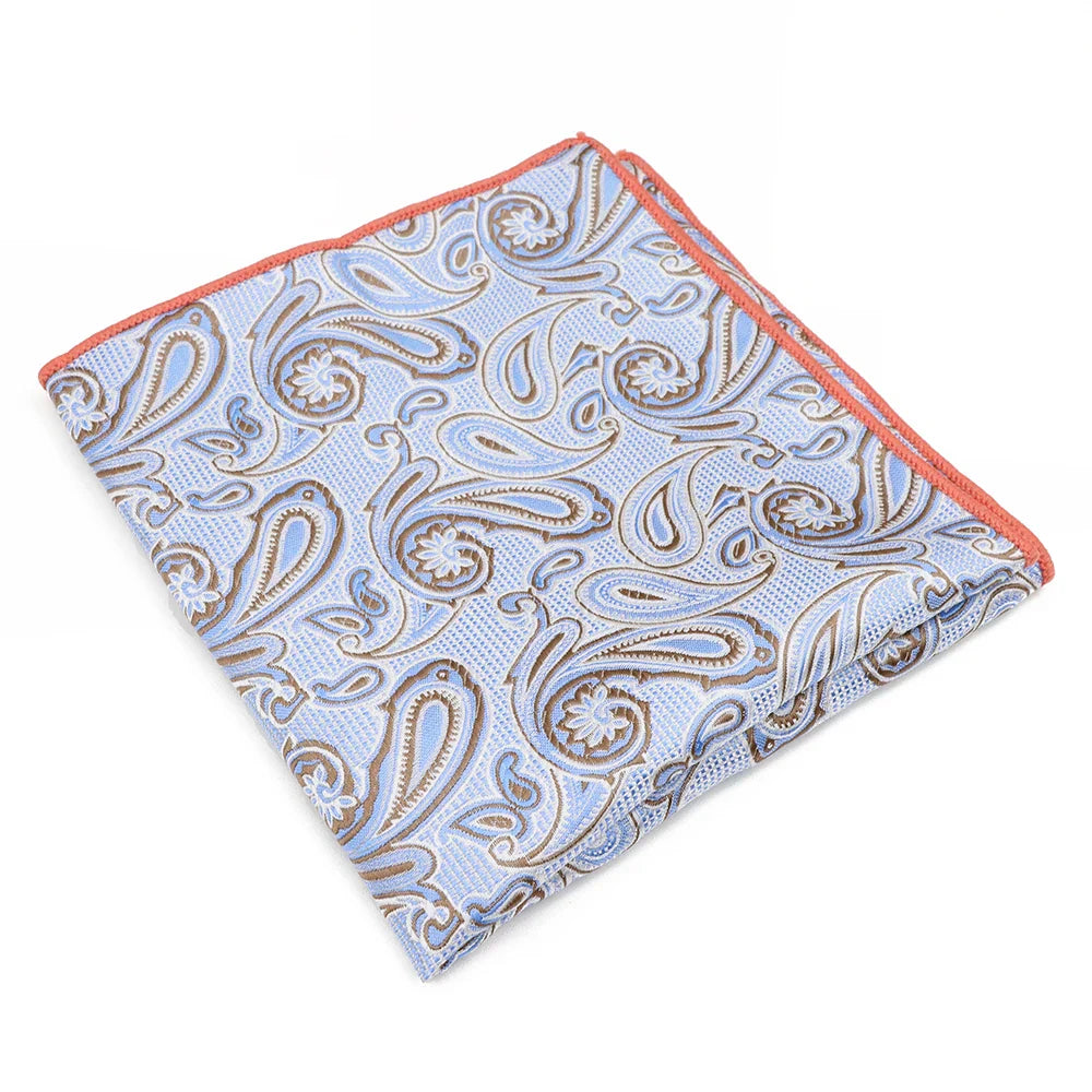 Patterned men’s pocket square, modern pocket square for suits, polyester pocket square, wedding pocket square, stylish men’s suit accessory