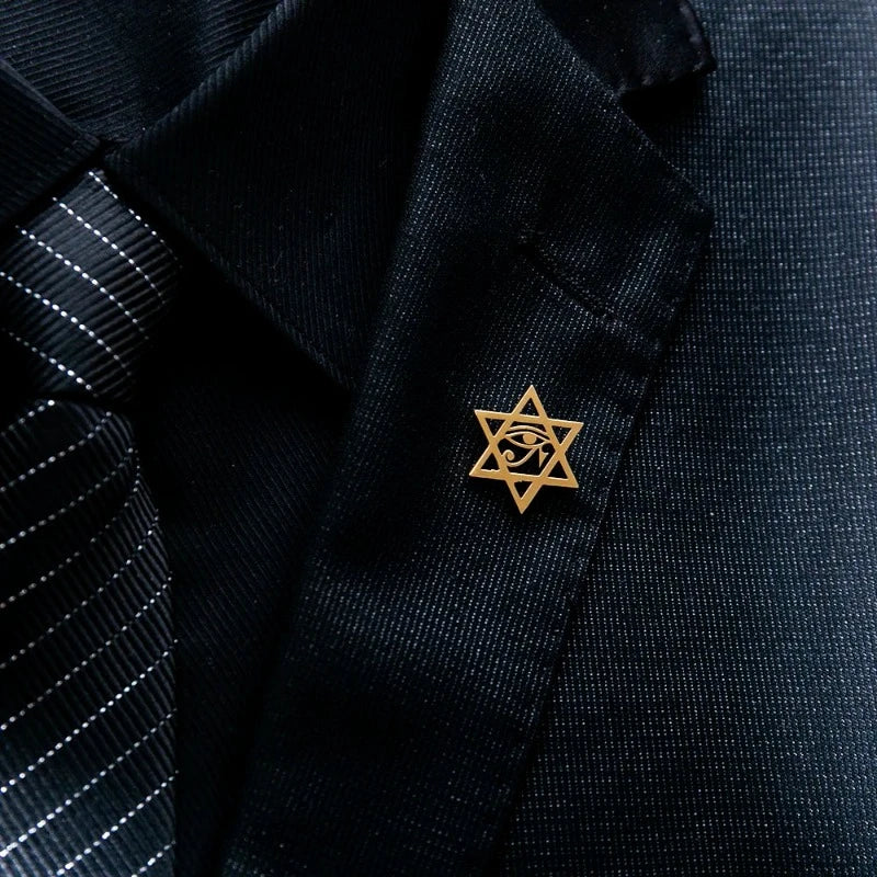 suit brooch, Star of David Suit Brooch, star of david brooch, Star of David, silver suit brooch, men’s suit brooch, men’s lapel pin, formal men’s accessories, brooch