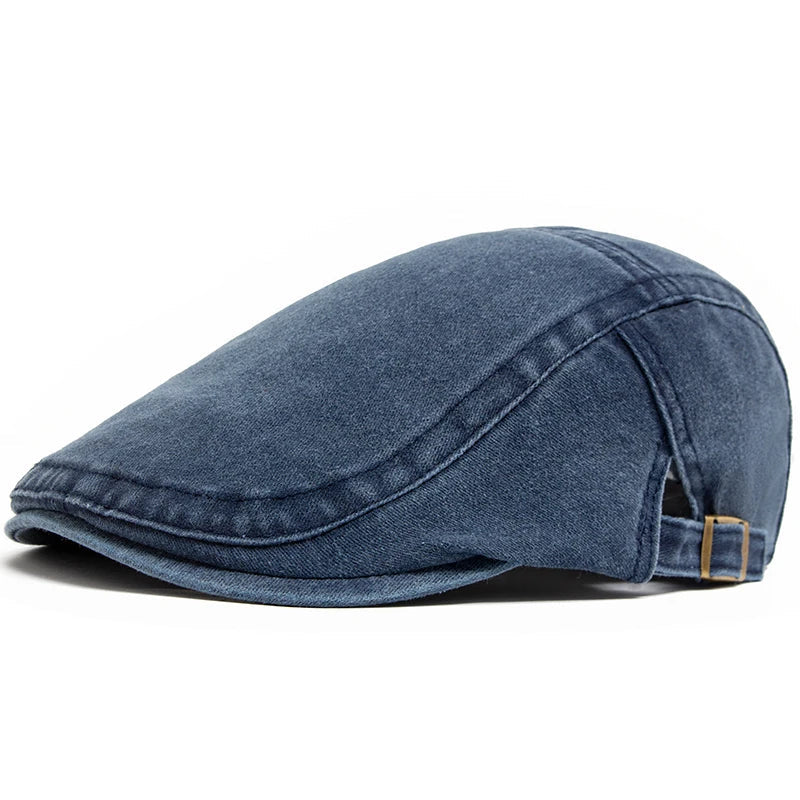 Plaid men’s beret, modern men’s cap Maximus, Men’s Denim Style Beret, Men’s Denim Beret, Men’s Beret, jeans style beret men Maximus, Denim men’s beret Maximus, Denim Beret, cotton men’s beret Maximus, casual stylish hat men Maximus, Beret