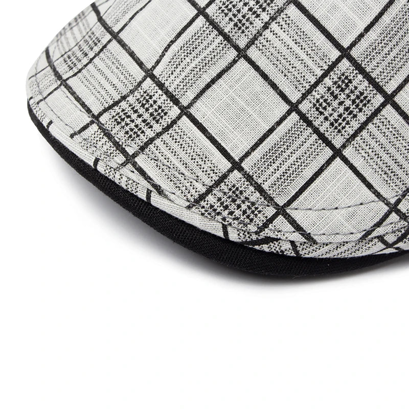 vintage men’s hat, Plaid men’s beret, Men’s Plaid Beret, Men’s Beret, cotton beret men, casual stylish cap, Beret, adjustable men’s beret